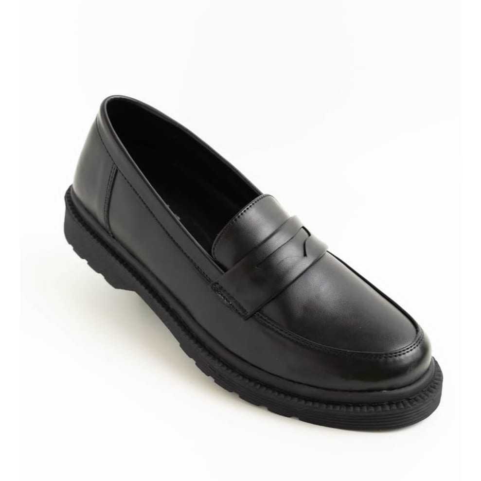 Best Seller Union Prabu Sepatu Formal Pantofel Pria Casual Loafers Hitam Tali Kerja Kantor Kuliah