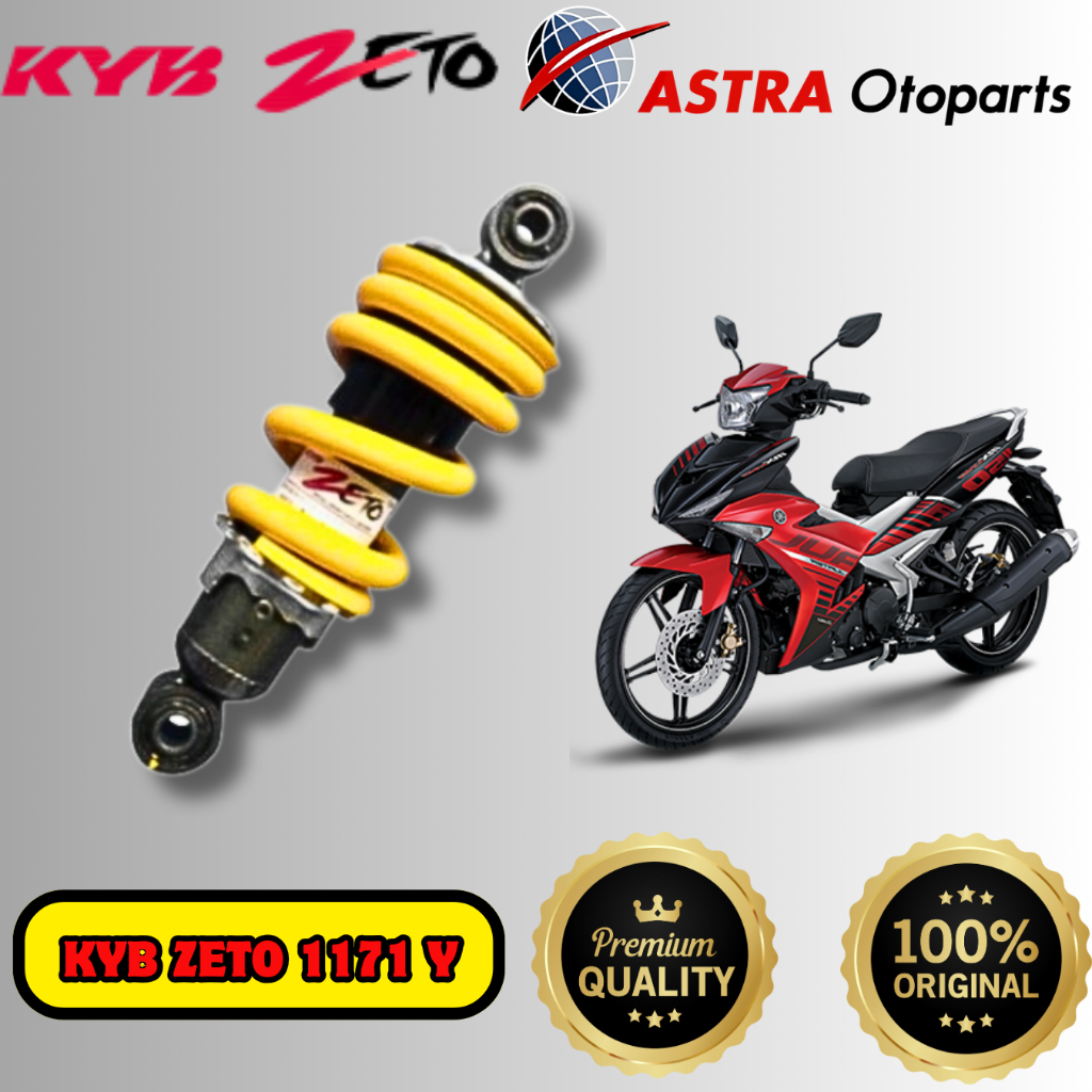 MONO SHOCK , SHOCKBREAKER BELAKANG MOTOR YAMAHA JUPITER MX KING KYB ZETO / KAYABA ZETO ZT 1171 ORI