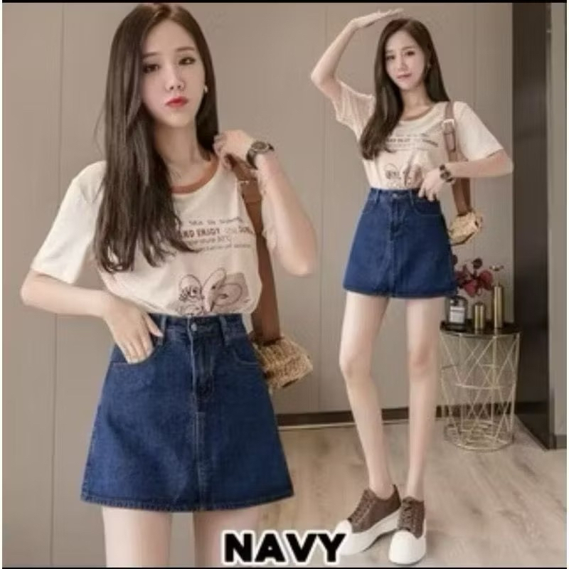 rok jeans mini wanita // rok jeans miniso // rok jeans mini //rok jeans mini korea // rok jeans mini