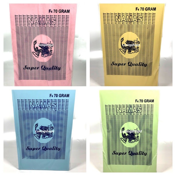 

Kertas HVS Warna Namas / Nagamas Ukuran A4 70gr ( Pak isi 400 lembar )