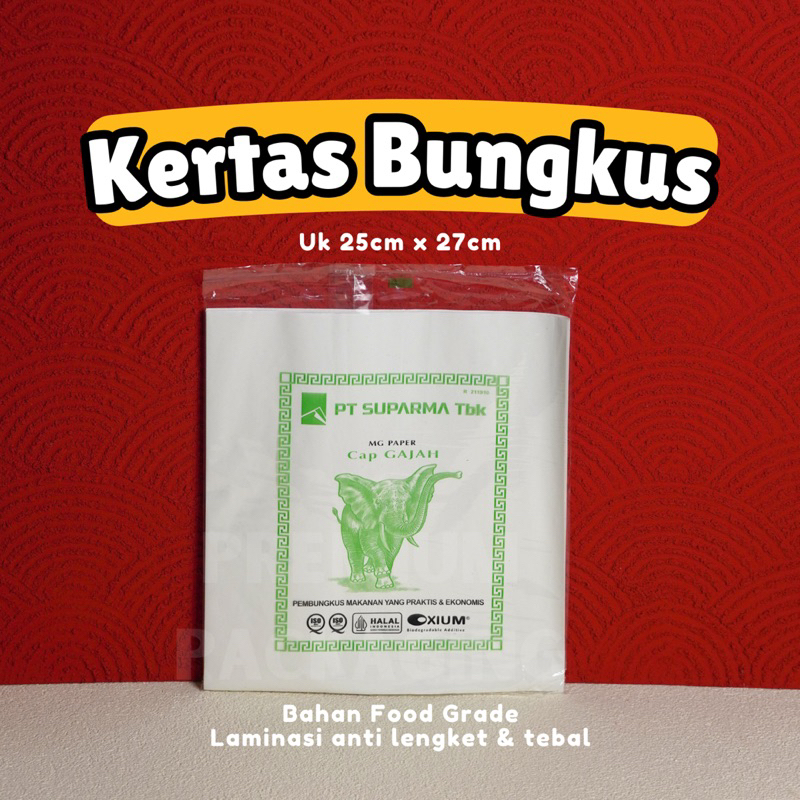 Kertas Nasi KFC Pembungkus Nasi 25X27cm / Kertas Bungkus Nasi KFC MCD / Kertas Burger Kebab