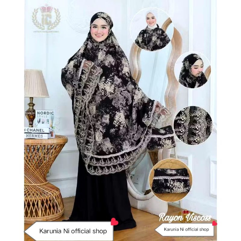 MUKENA YURA RENDA ARMANY SILK EMBOS - MUKENA PREMIUM ELEGAN DAN NYAMAN