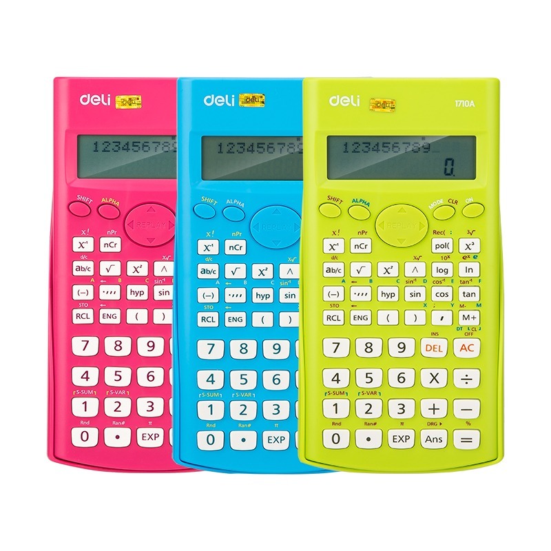 

Deli Kalkulator Scientific 240 Fungsi 10+2 Digits Display 3 Warna Calculator Scientific E1710A