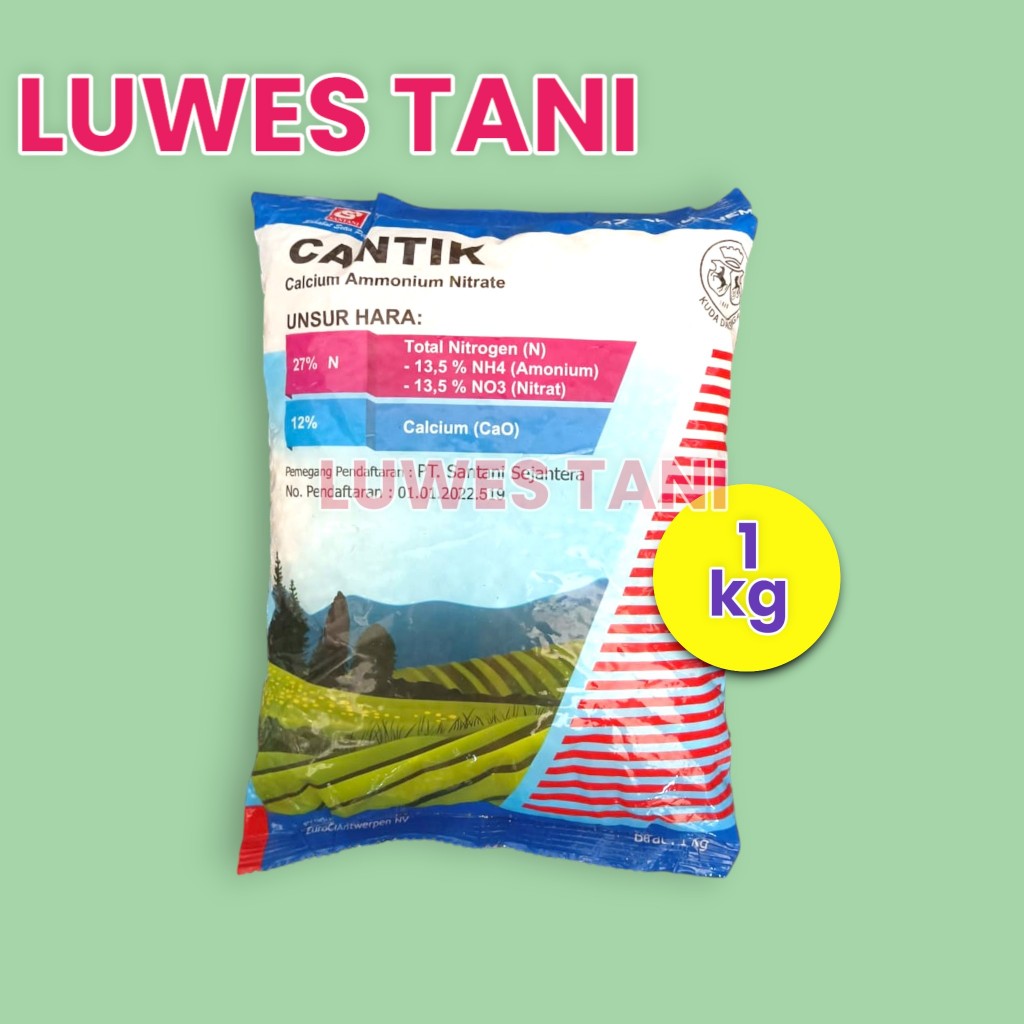 Repack Pupuk Cantik 1 kg asli calcium ammonium nitrat