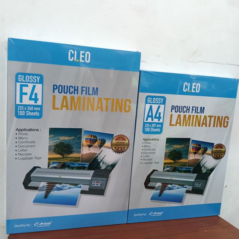 

E-PRINT PLASTIK LAMINATING CLEO A4 & F4 100 LEMBAR