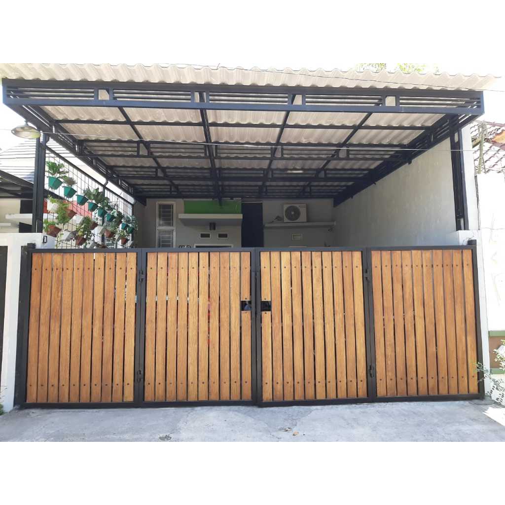 pagar conwood, pagar kayu model kekinian