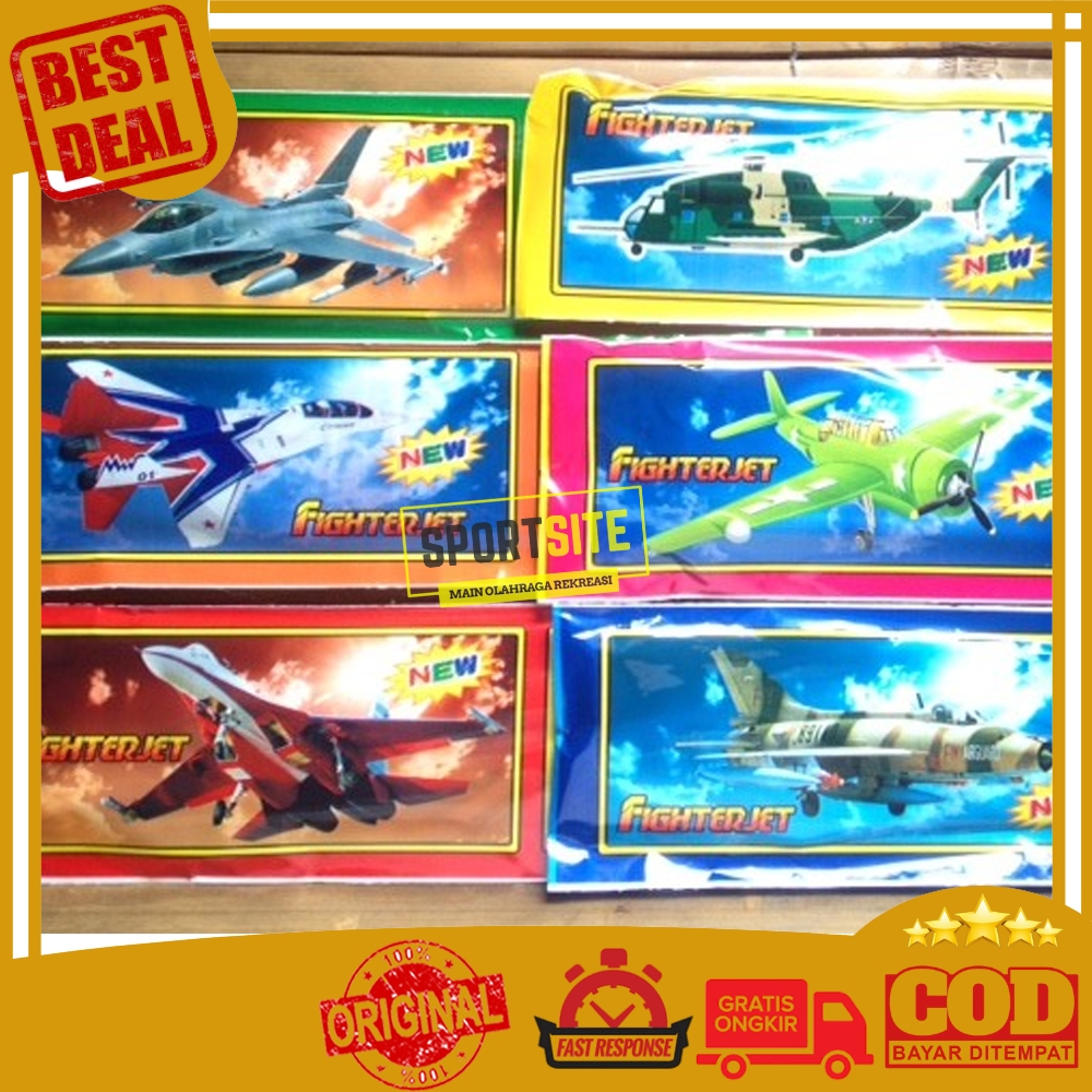 Pesawat Gabus Busa Mainan Jadul Lawas Tradisional Airplane Toys Flying Gliders Aircraft Plane Fly Gl