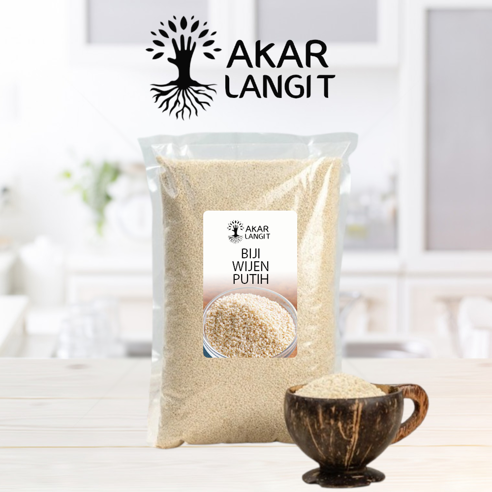 

1 Kg Roasted Wijen Putih / White Sesame Seed - Oven - Sangrai