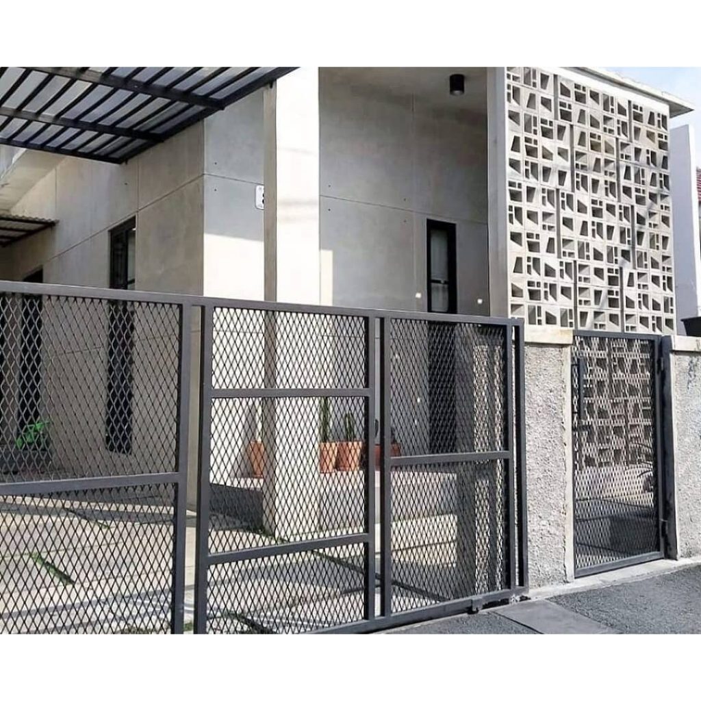 pintu pagar besi expanded minimalis 1.8 mm