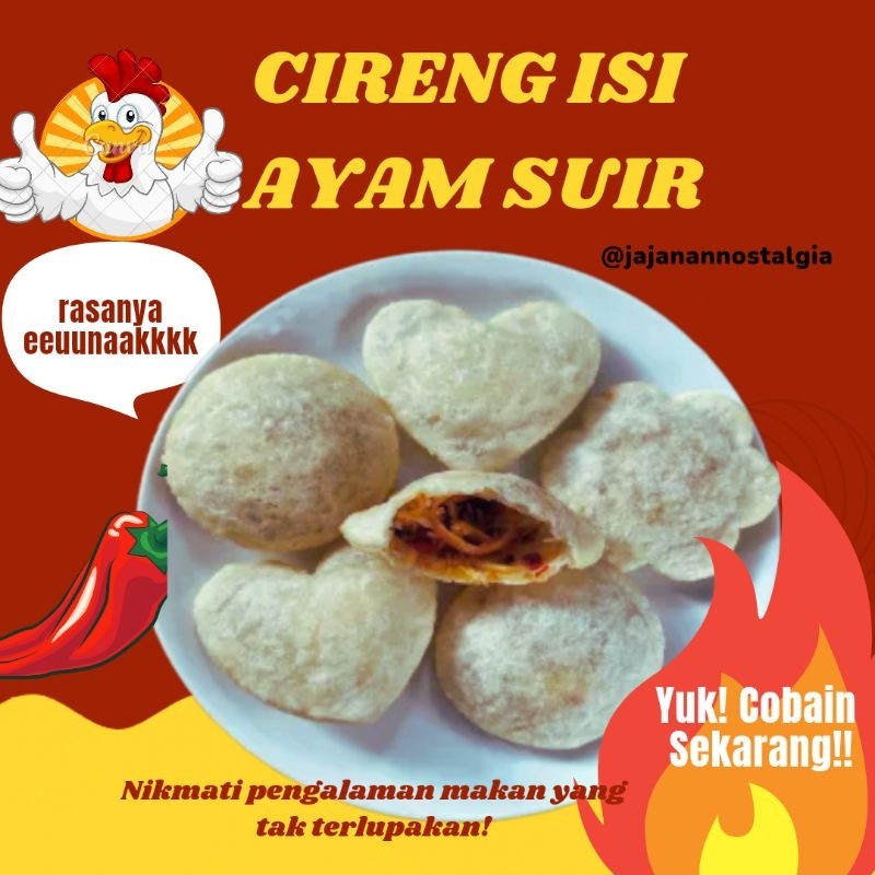 

CIRENG ISI AYAM SUIR ISI 5PCS KEMASAN BOX THINWALL