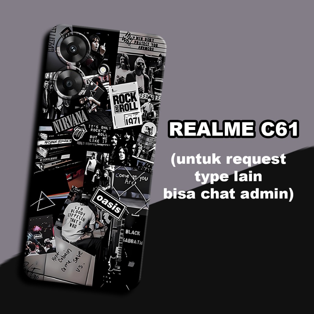 CC26/ Softcase karet lentur untuk realme c61/Motif aesthetic/case realme c61 /kesing realme c61  /si