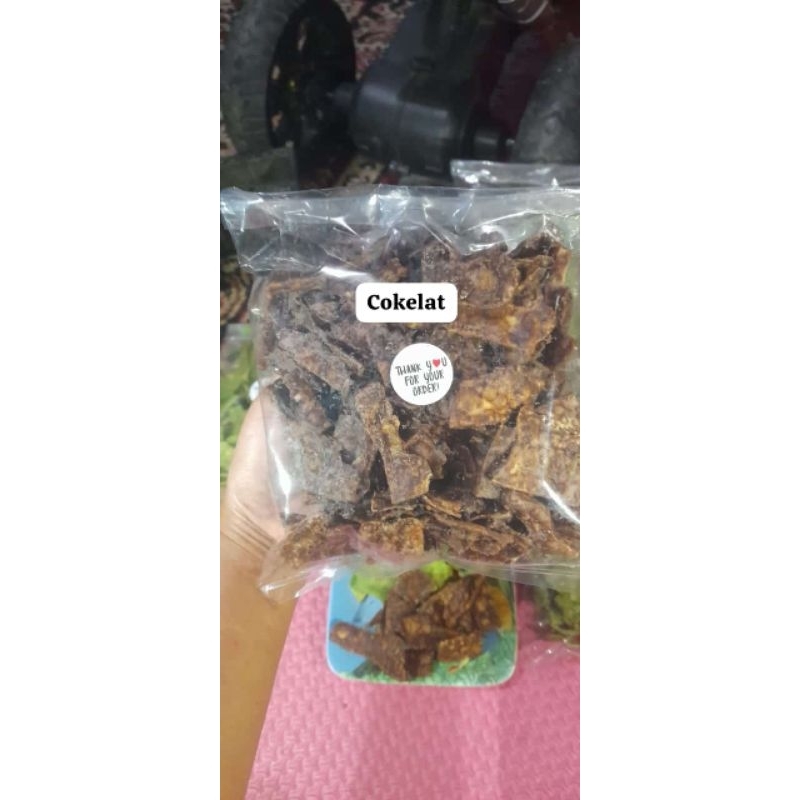 

Kripik singkong jadul rasa coklat | kripik singkong jadul