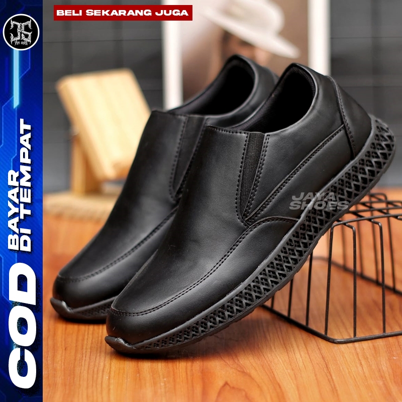 Hammond Sepatu Pantofel Hitam Pria Kasual Original