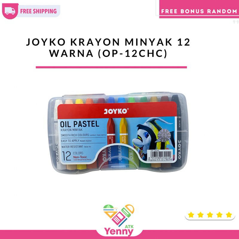 

Joyko Krayon Minyak 1 Set 12 Warna | Joyko Krayon Oil Pastel 12 Warna (OP-12CHC)