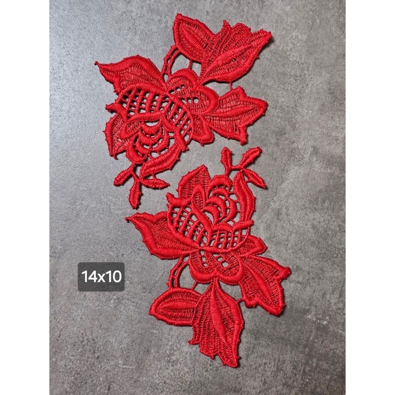 bunga brokat aplikasi aksesoris baju