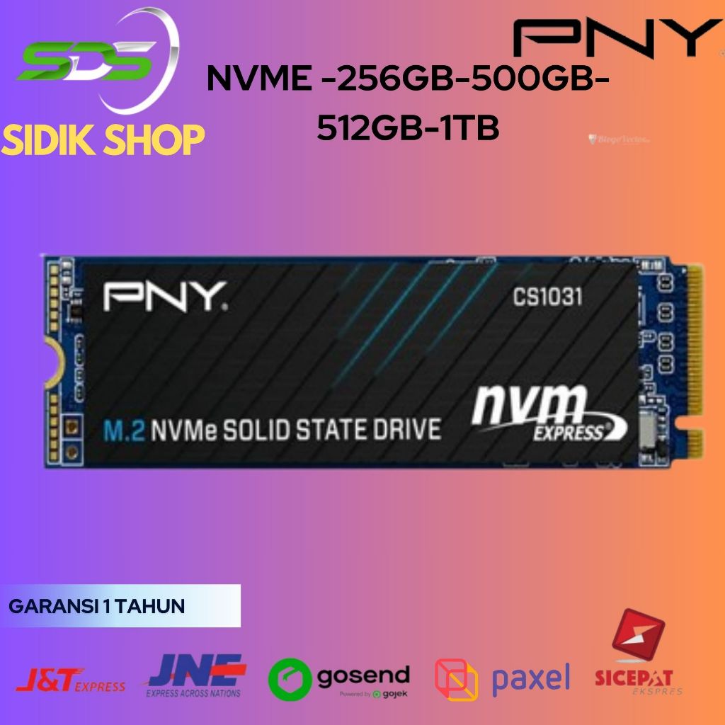 SSD PNY CS1031 M.2 NVMe PCIe Gen3 x4 - 500GB