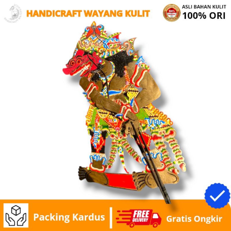 KUMBOKARNO Wayang kulit sapi Buto Kumbokarno Jumbo 80cm
