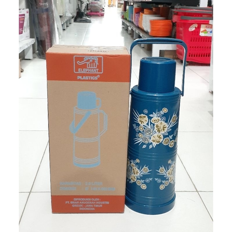 Termos Air Panas 2 Liter Jumbo Elephant HTC-777 Vacuum Flask Dingin