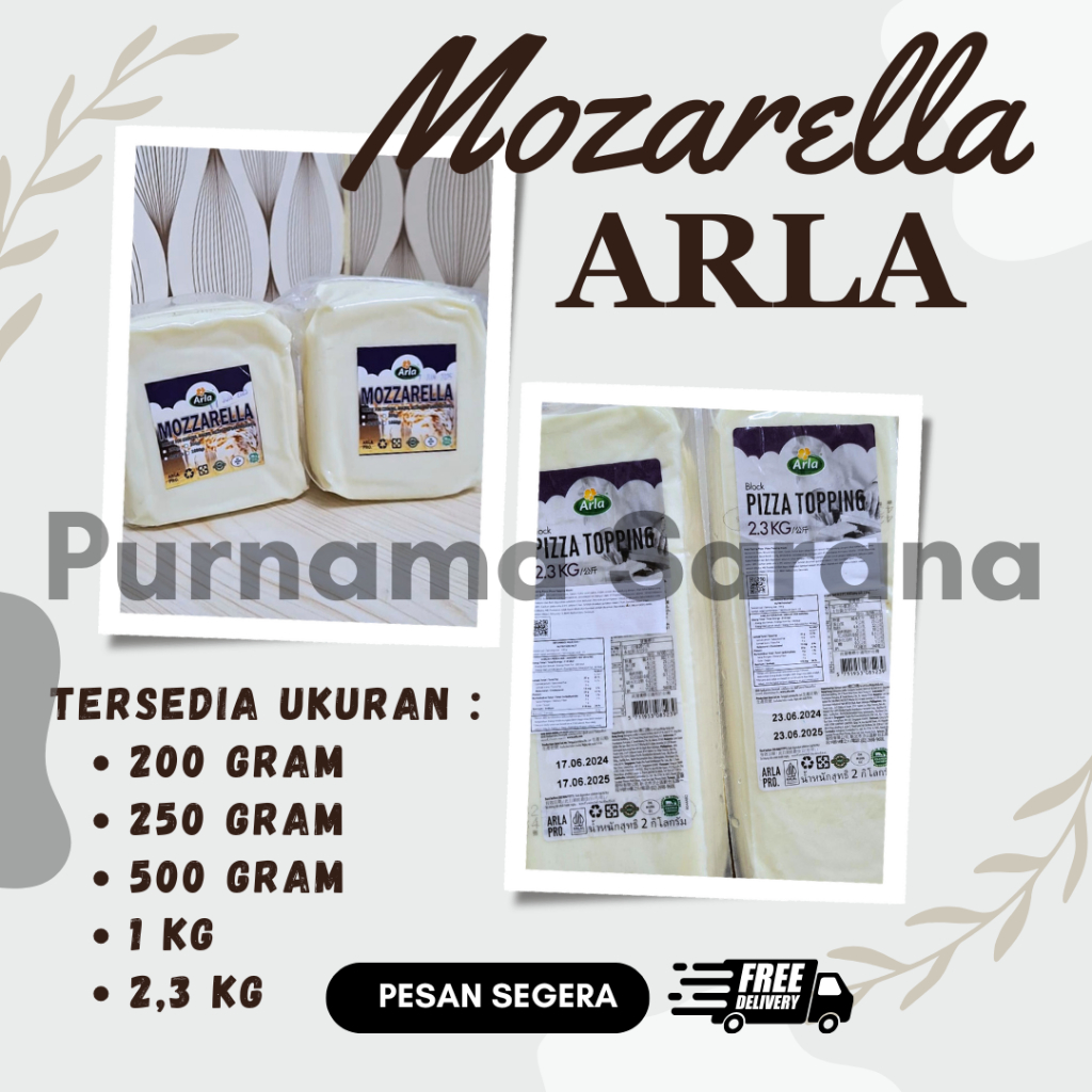 

Keju Mozarella Arla Pizza Topping 1kg