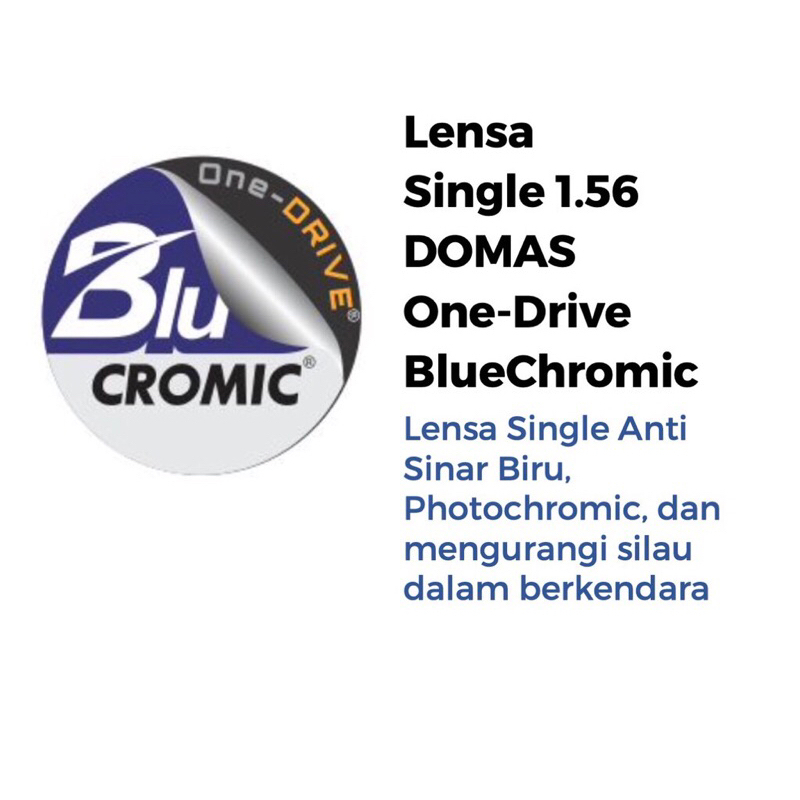 Lensa Kacamata Bluecromic ONE DRIVE Photocromic Blueray SV by Domas