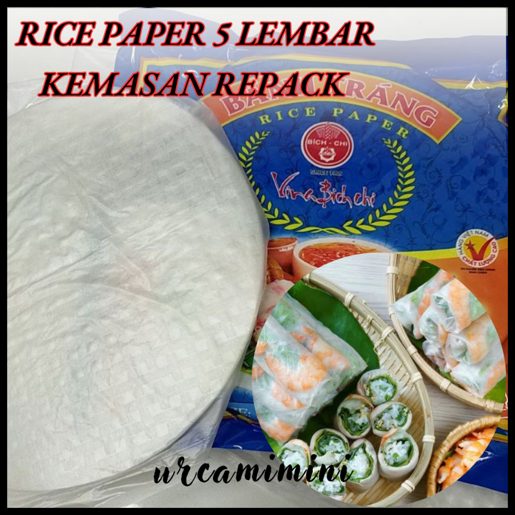 

Rice Paper / Kulit Lumpia Vietnam 22 cm Kemasan Repack Isi 5 Lembar