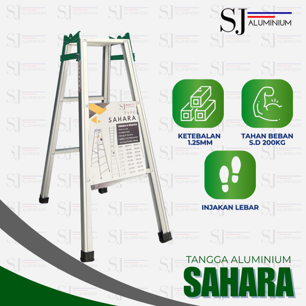 Tangga SAHARA - Tangga Aluminium - Tangga Lipat Aluminium / Tangga Multifungsi JUMBO - 100 CM / 1 M 
