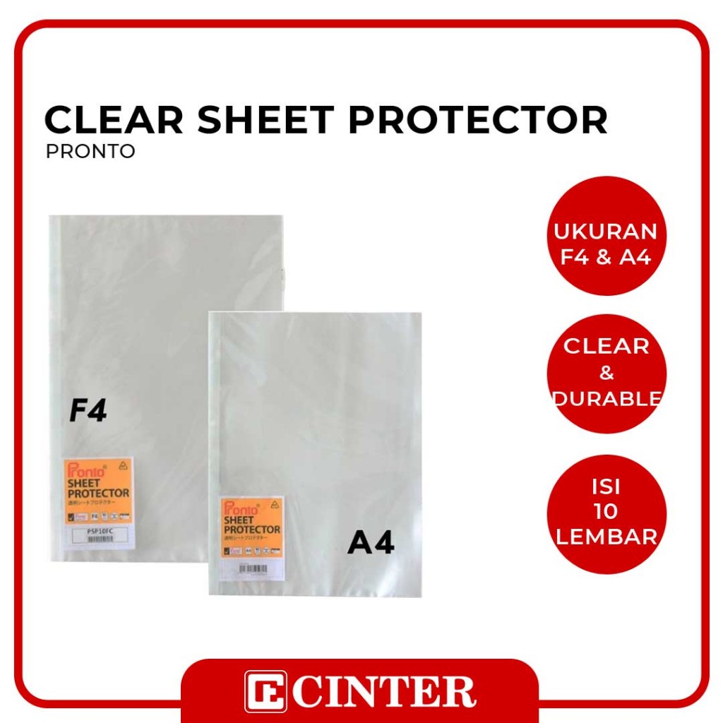 

PRONTO - PELINDUNG DOKUMEN / PLASTIK PEMBUNGKUS DOKUMEN / SHEET CLEAR PROTECTOR