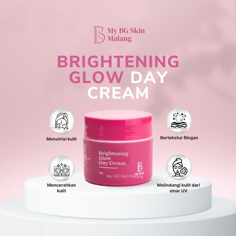 BGSKIN BG Skin Brightening Glow Day Cream Premium skincare siang krim anti flex moisturizer SPF 20 m