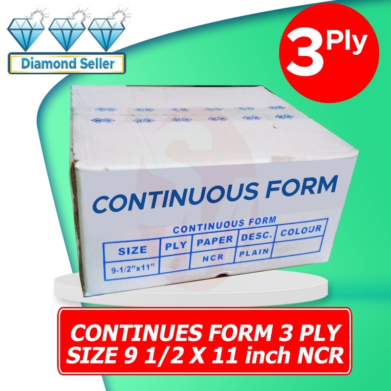 

Kertas Continues Form 3 Ply NCR 9 1/2 x 11 Inch Paper