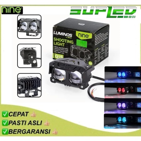LAMPU TEMBAK Q1S 2 MATA DEVIL EYES LUMINOS NINE WATERPROOF