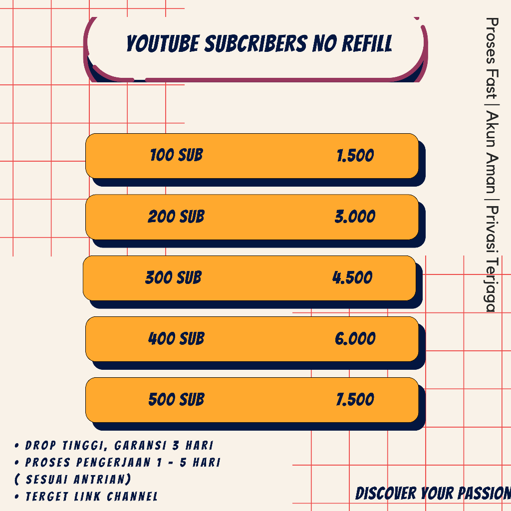 Youtube Subscriber Promo Non Drop | Youtube Subscriber No Garansi | Youtube Subscriber No Refill