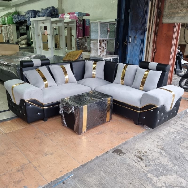 (Free Ongkir) Sofa Minimalis L Sudut Beludru Premium