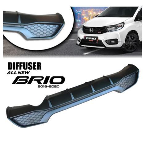 DIFFUSER BRIO SPOILER BUMPER BELAKANG ALL NEW BRIO RS 2019