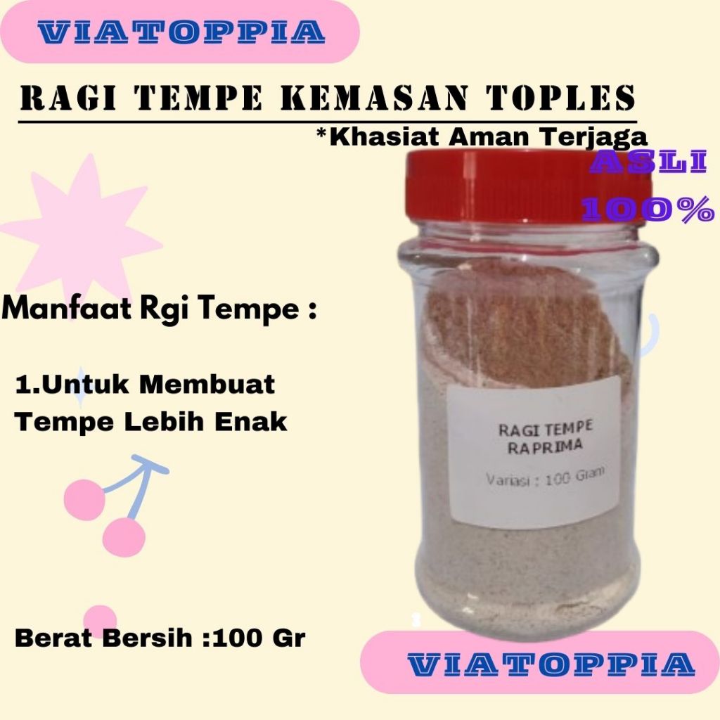 

RAGI TEMPE 100 GRAM KEMASAN TOPLES AMAN