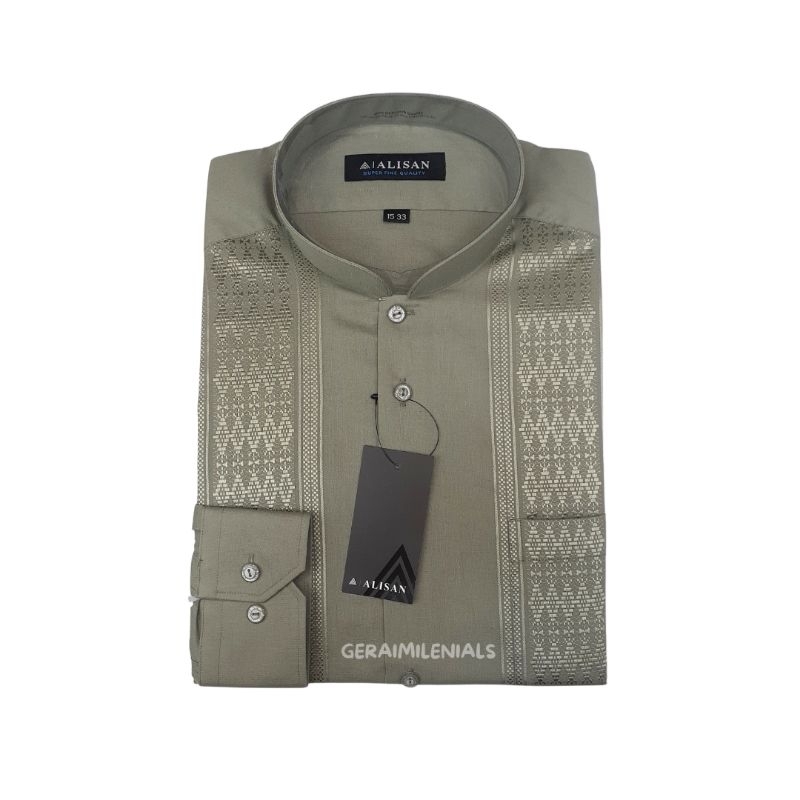 ORIGINAL ALISAN Baju KOKO ALISAN Bordir Lengan Panjang Original Terbaru