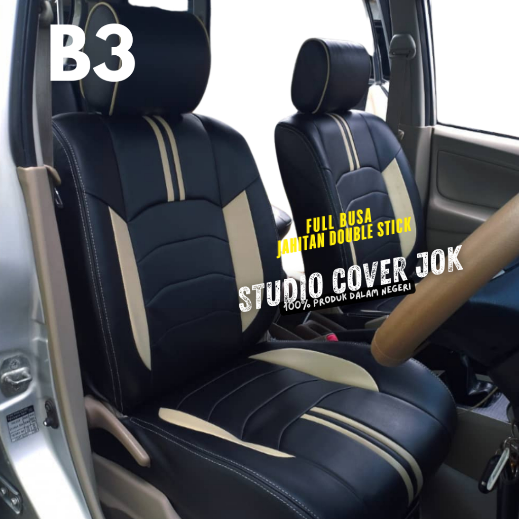 SARUNG JOK MOBIL AVANZA/XENIA 2016-2021 3 BARIS BAHAN MBTECH SOLUSI TAHAN LAMA DAN DESAIN ELEGAN