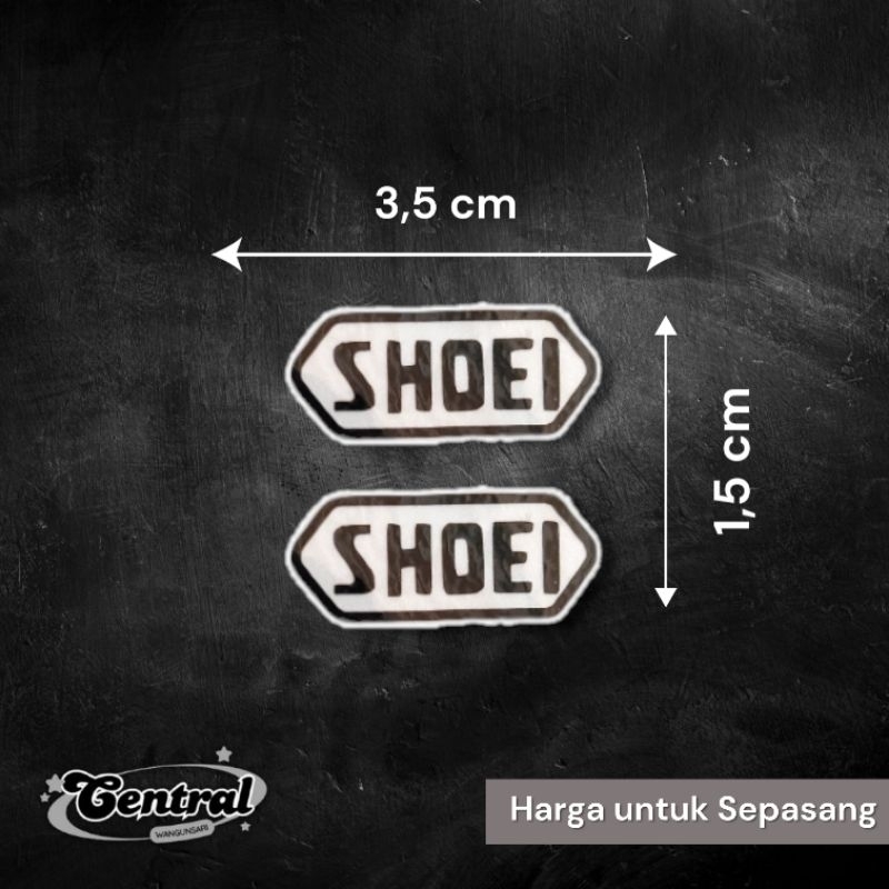 SEPASANG Stiker Shoei Hitam Putih / Helm Shoei / Shoei Kyoto / Stiker Printing