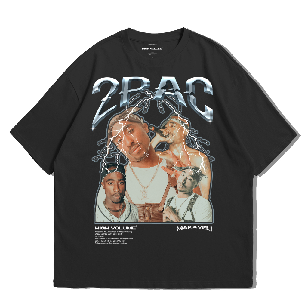 T-shirt | Oversize | 2pac | Black | Highvolume