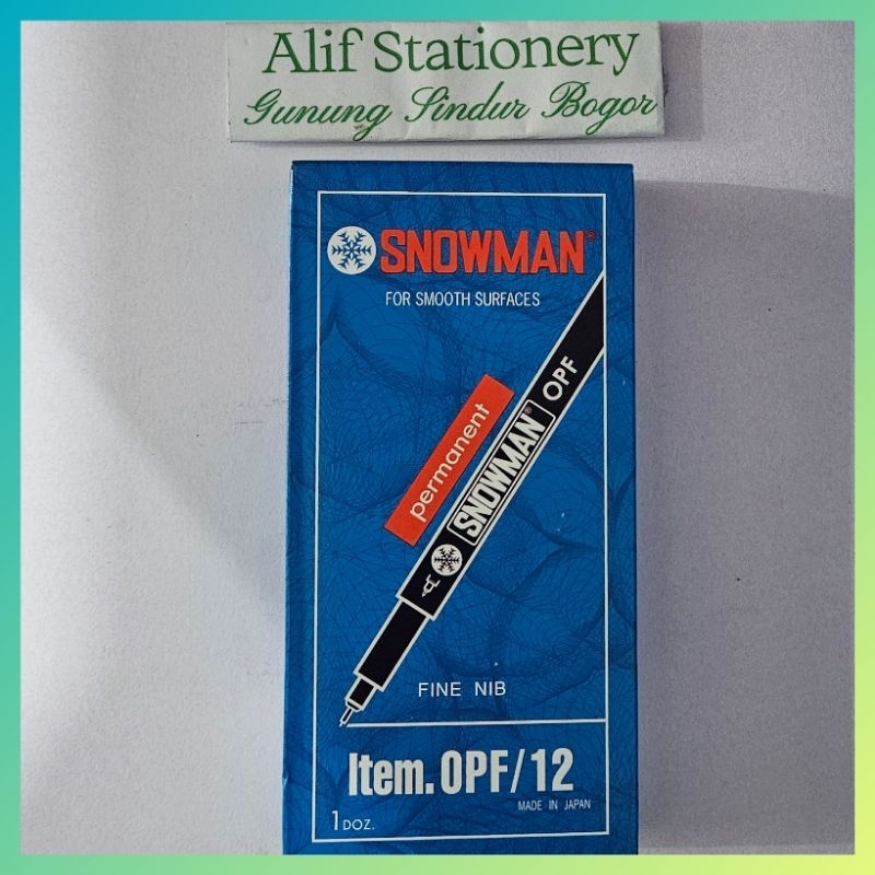 

Spidol Pulpen Snowman OPF Permanent (12 PCS)