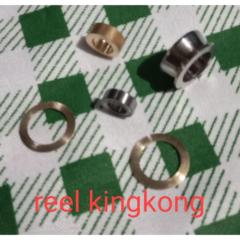 PAKET UFGRADE line roller dobel bosh +ring kiri kanan stainles reel daiwa riyobi golden pish sahara 