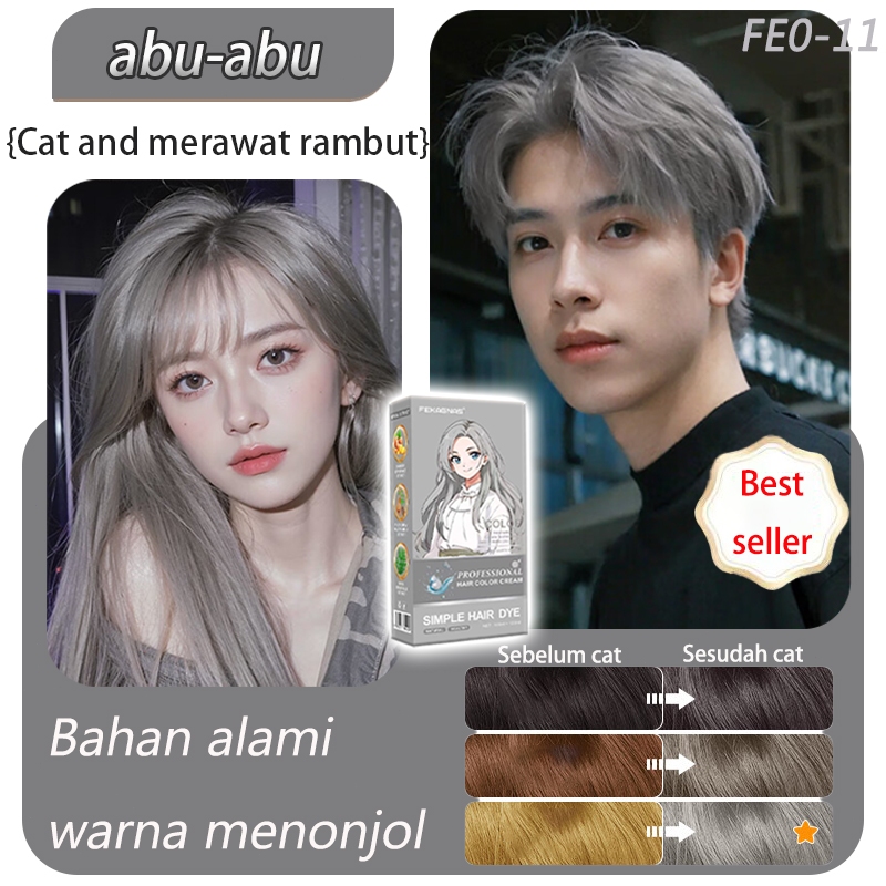 【Pengiriman cepat】 FEKAGNAS cat rambut abu muda* 200ml membuat kulit tampak putih，cat sendiri di rum