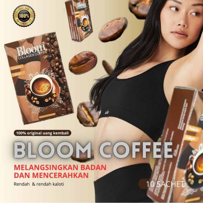 

BLOOM KOPI COLAGEN KOPI HITAM RENDAH LEMAK INSTAN SEDUH