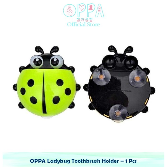 OPPA Ladybug Toothbrush Holder – 1 Pcs Tempat Sikat Gigi Odol Kumbang Tempel Kaca