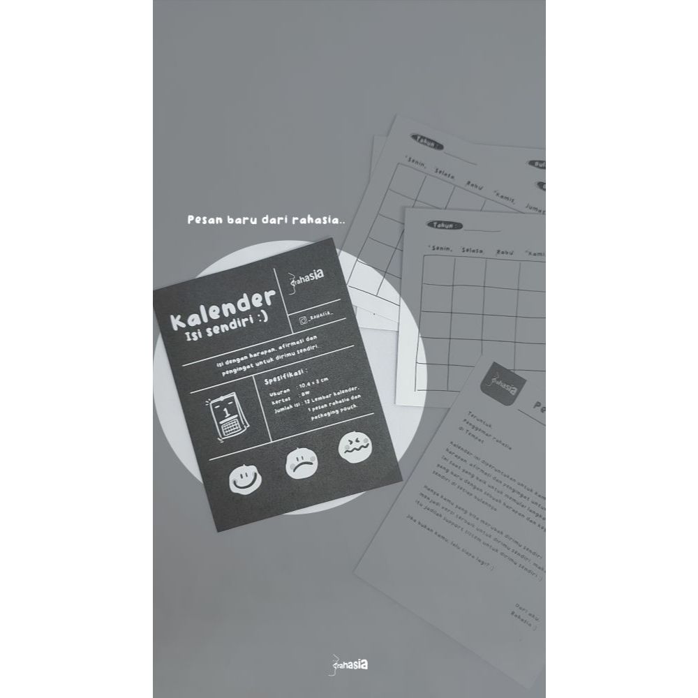 

RAHASIA Blank kalender (kalender isi sendiri)