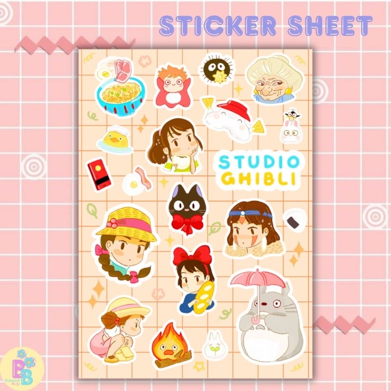 

studio ghibli sticker | ghibli sticker | waterproof | aesthetic sticker | sticker sheet pack | planner sticker