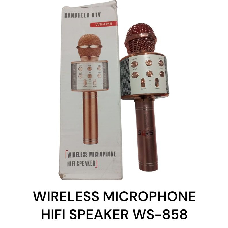 MIC WIRELESS MIC BLUETOOTH PORTABLE WS858/MIC BLUETOOTH PLUS SPEAKER