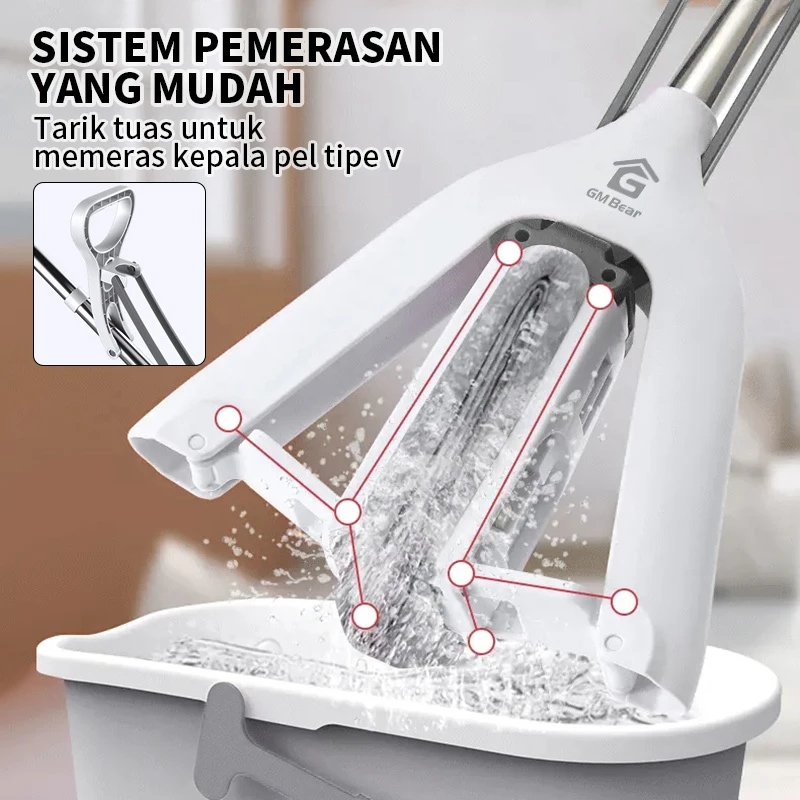 Alat Pel Lantai Spons - Sponge Mop 28cm Pelan Lantai Karet