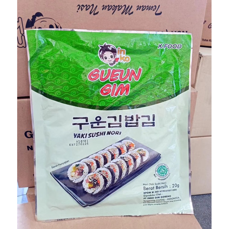 

10 LEMBAR NORI SEAWED SUSHI KIMBAP DIMSUM GRADE A