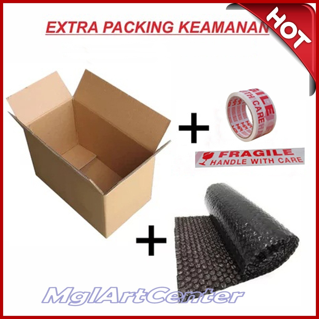 

Extra Packing Bubblewrap dan Kardus Tebal Packing Pengaman Tambahan