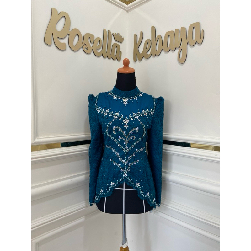 kebaya emerald blue / kebaya wisuda / kebaya lamaran / kebaya modern